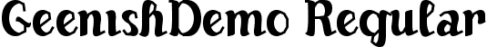 GeenishDemo Regular font - GeenishDemoRegular.ttf