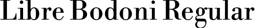 Libre Bodoni Regular font - LibreBodoni-Regular.otf