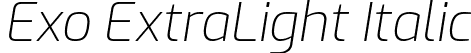 Exo ExtraLight Italic font - Exo-ExtraLightItalic.ttf