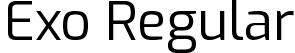 Exo Regular font - Exo-Regular.ttf