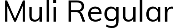 Muli Regular font - Muli-Regular.ttf