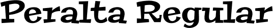 Peralta Regular font - Peralta-Regular.ttf