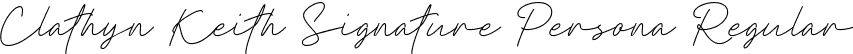 Clathyn Keith Signature Persona Regular font - Clathyn Keith Signature Personal Use.otf