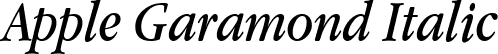 Apple Garamond Italic font - AppleGaramond-Italic.ttf