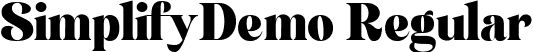 SimplifyDemo Regular font - SimplifyDemo-d9LjE.ttf