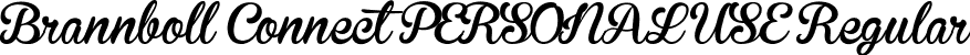 Brannboll Connect PERSONAL USE Regular font - BrannbollConnect_PERSONAL_USE.ttf