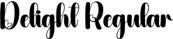 Delight Regular font - Delight.otf