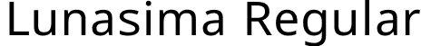 Lunasima Regular font - lunasima-regular.ttf