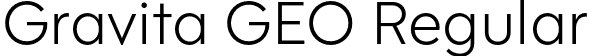 Gravita GEO Regular font - GravitaGEO-ExtraLight.otf