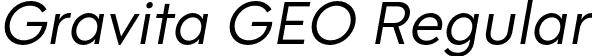 Gravita GEO Regular font - GravitaGEOItalic-Light.otf