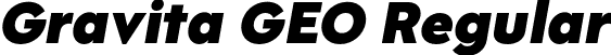 Gravita GEO Regular font - GravitaGEOItalic-Black.otf