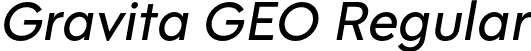 Gravita GEO Regular font - GravitaGEOItalic-Regular.otf