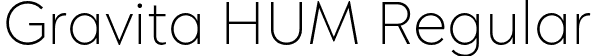 Gravita HUM Regular font - GravitaHUM-Thin.otf