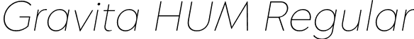 Gravita HUM Regular font - GravitaHUMItalic-Hairline.otf