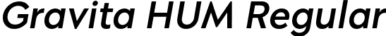 Gravita HUM Regular font - GravitaHUMItalic-Medium.otf