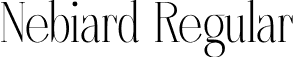 Nebiard Regular font - Nebiard.otf