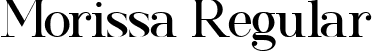 Morissa Regular font - Morissa.ttf