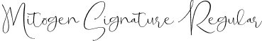 Mitogen Signature Regular font - Mitogen-Signature.otf