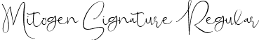 Mitogen Signature Regular font - Mitogen-Signature.ttf