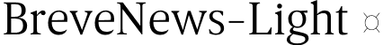 BreveNews-Light  font - Breve News Light.otf