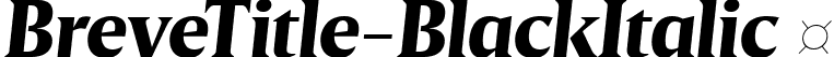 BreveTitle-BlackItalic  font - Breve Title Black Italic.ttf