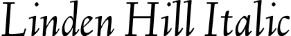 Linden Hill Italic font - LindenHill-Italic.ttf