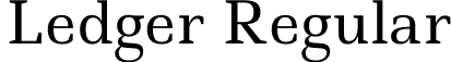 Ledger Regular font - Ledger-Regular.ttf