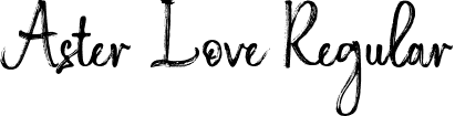 Aster Love Regular font - Aster-Love.otf