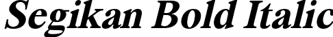 Segikan Bold Italic font - Segikan Bolditalic.otf