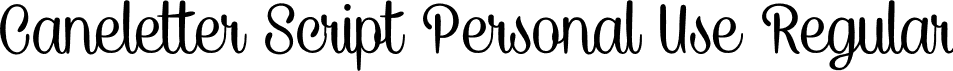 Caneletter Script Personal Use Regular font - CaneletterScript_PersonalUse.otf