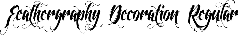 Feathergraphy Decoration Regular font - Feathergraphy2.ttf