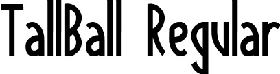 TallBall Regular font - TallBall.ttf