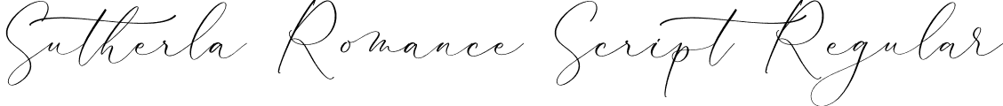 Sutherla Romance Script Regular font - Sutherla-Romance-Script.otf