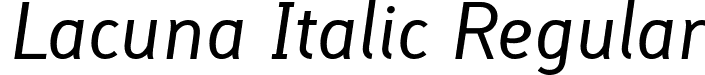 Lacuna Italic Regular font - lacuna-italic.ttf