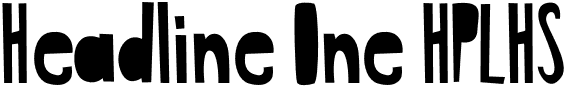 Headline One HPLHS font - ABC.otf