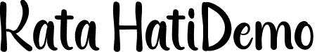 Kata Hati Demo font - KataHatiDemoRegular.ttf