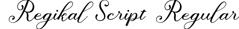 Regikal Script Regular font - Regikal-Script.ttf