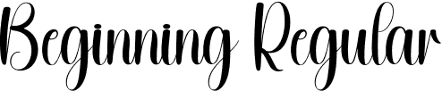 Beginning Regular font - Beginning.otf