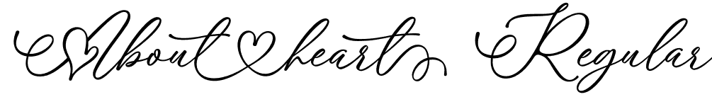 Aboutheart Regular font - aboutheart-3zpax.otf