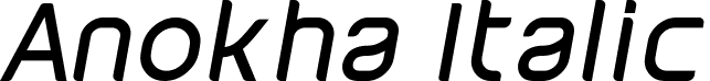 Anokha Italic font - anokha-italic.ttf