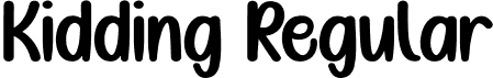 Kidding Regular font - Kidding.otf