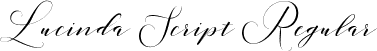 Lucinda Script Regular font - Lucinda-Script.ttf