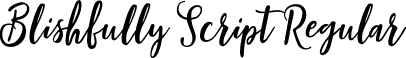 Blishfully Script Regular font - Blishfully-Script.otf