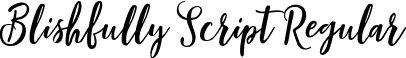 Blishfully Script Regular font - Blishfully-Script.ttf