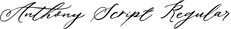 Anthony Script Regular font - Anthony-Script.ttf