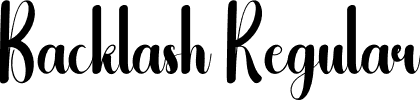 Backlash Regular font - Backlash.otf