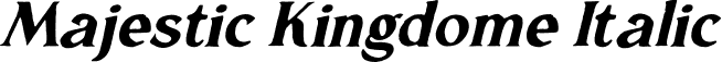 Majestic Kingdome Italic font - Majestic-Kingdome-Italic.otf