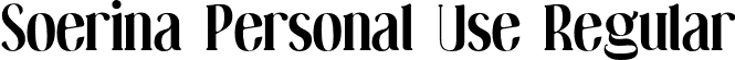 Soerina Personal Use Regular font - soerinapersonaluse-regular.otf