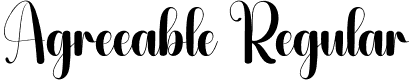 Agreeable Regular font - Agreeable.otf