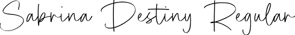 Sabrina Destiny Regular font - Sabrina-Destiny.otf